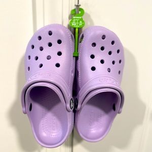 Brand new lavender kids crocs size 11